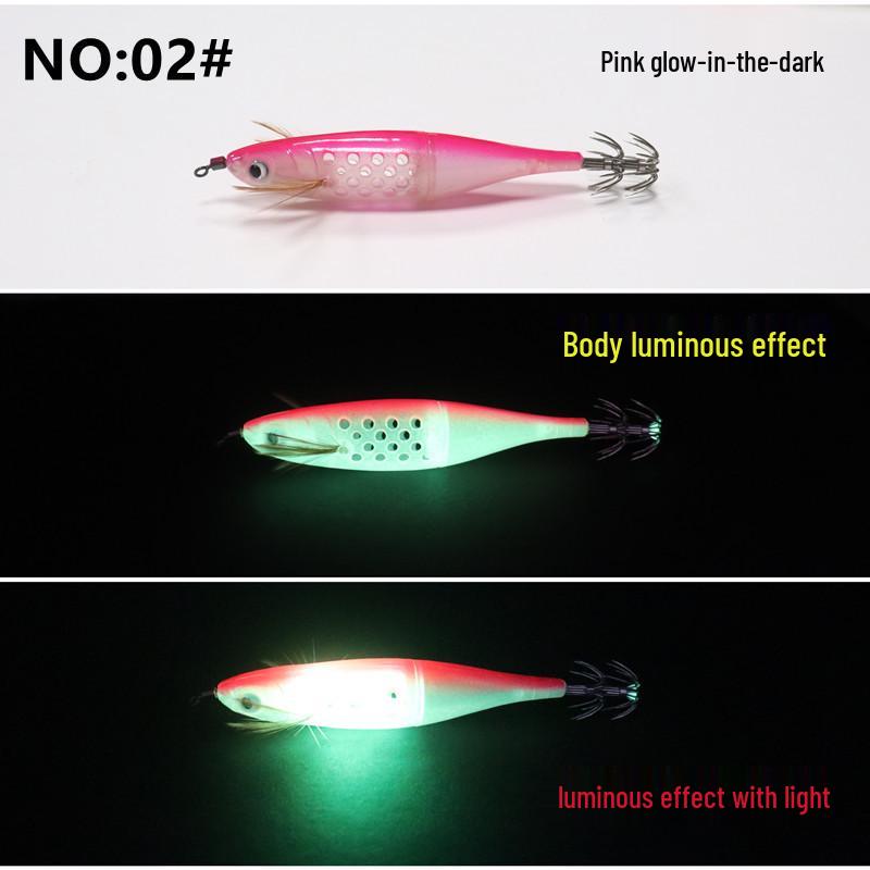 Cesta de Isca de Camarão de Madeira para Pesca: Lula, Polvo & Choco, 10g