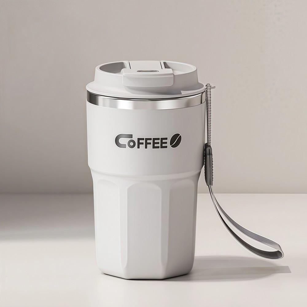 

Portable Double-Walled Milk Coffee Cup 304 Stainless Steel Sealed Thermos Mug Insulated Leak-proof Drinking Cup Boys Girls as сірий білий колір