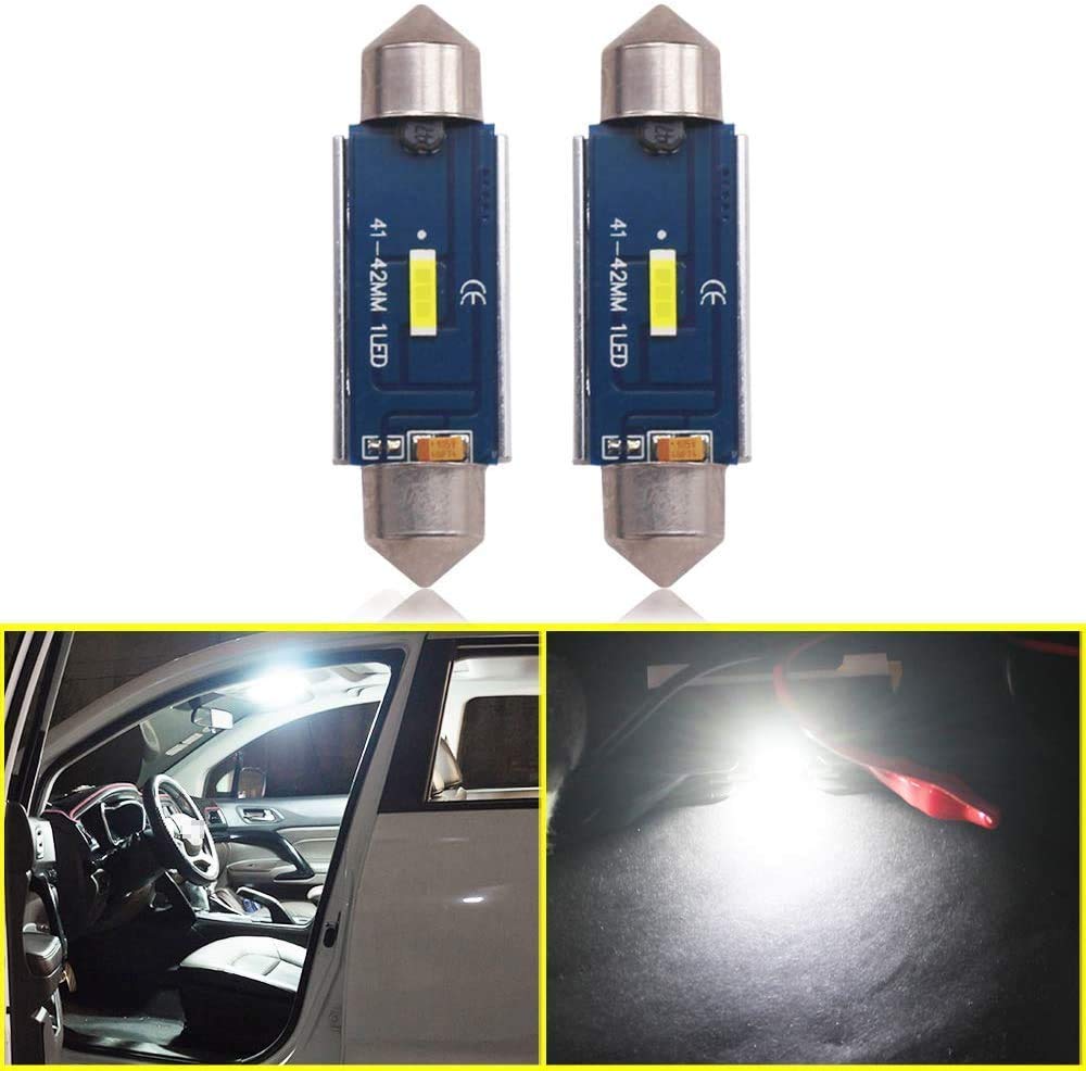 

Светодиодная лампа Eseastar T10*41мм 42мм -24В чип SMD1860 C5W светодиодная автомобильная лампа со встроенным 42MM-White