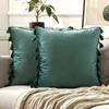 Nordic Style Solid Color Tassel Pillow Cover Short Plush Cushion Covers Bedroom Sofa Decorative Pillowcase Bohemian Style Gift Cushion Covers