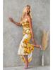 2025 Women's One-Shoulder Elastic Print Dress - European & American Spring/Summer Collection