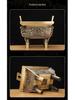 Brass and Copper Double Dragon Ding: Decorative Office & Home Ornament