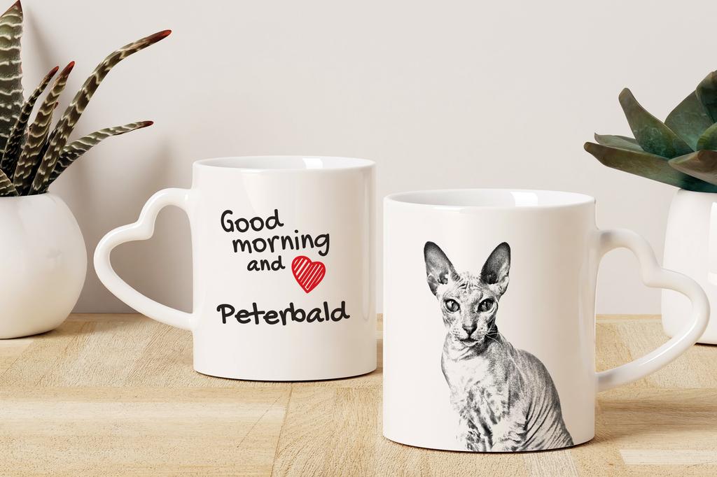 Peterbald – Cat Mug, Adorable Heart-shaped Handle Mug | Art-Dog