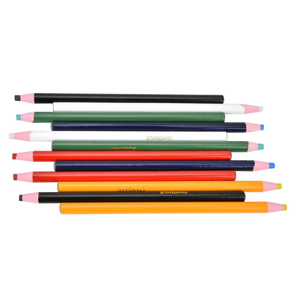 12pcs 6 Colors Fabric Marking Pencil Peel-Off Erasable Pen Versatile Sewing Crayons For Sewing