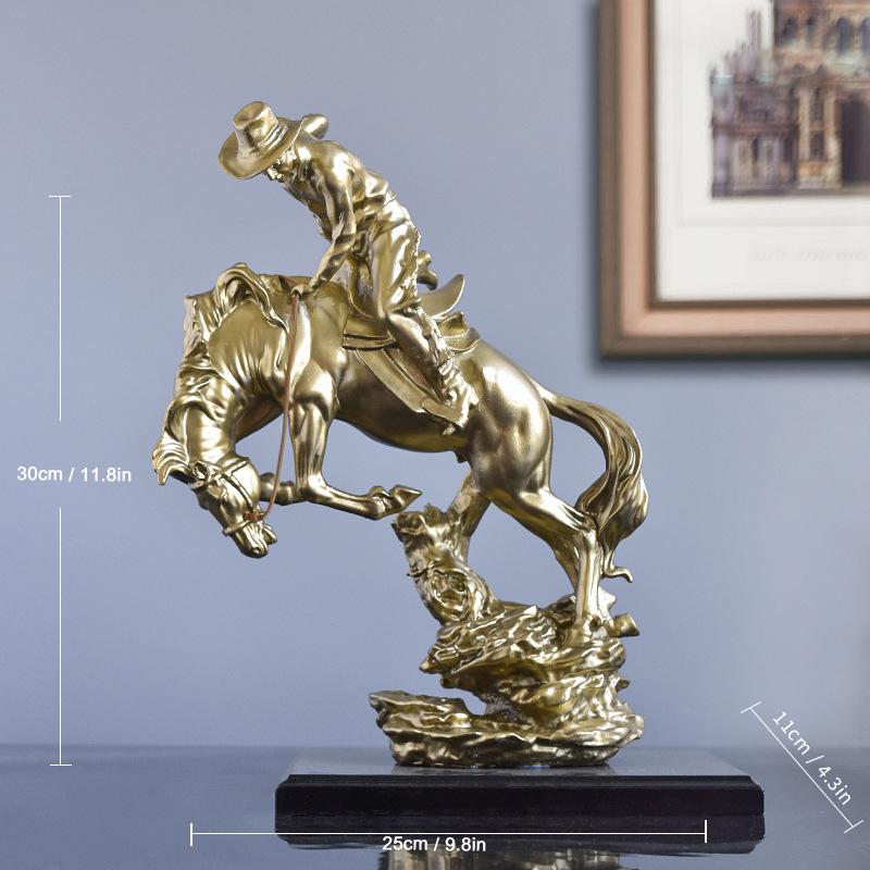 European Retro Handmade Knight Statue: Roman Armor Warrior Ornament for Home, TV Cabinet, Wine Cabinet, or Office.