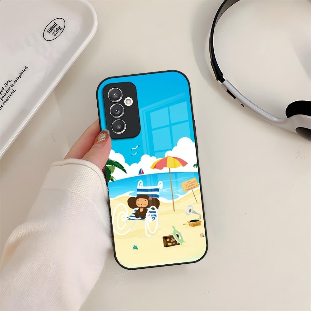Cheburashka Phone Case Glass For Samsung S24 S26 S23 S20 S25 S21 S22 Ultra Fe Plus A05 A06 A16 A26 A36 A56 Coque
