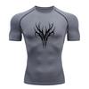 Men's Athletic Compression Sports T-Shirt, Stylish Tribal Tr