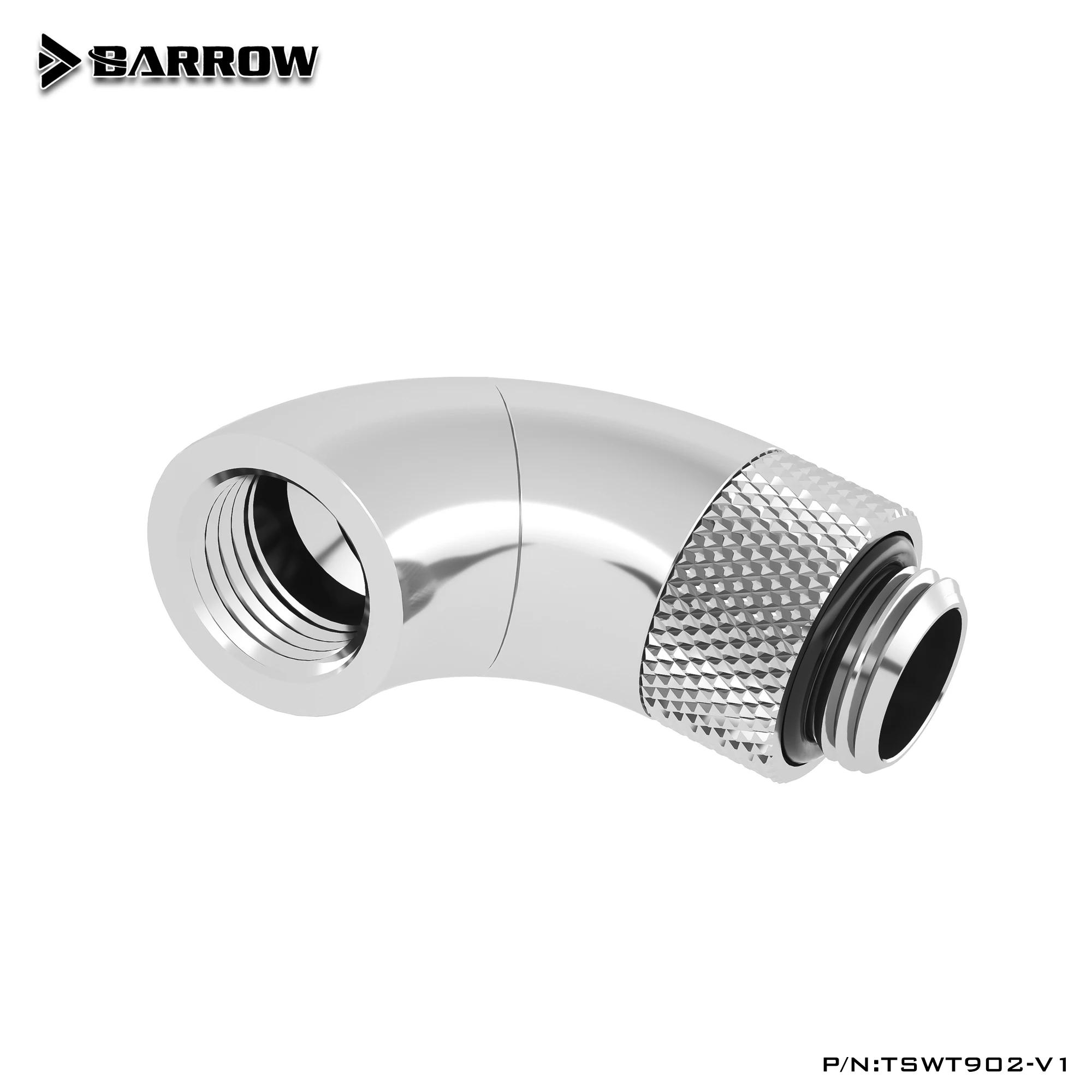 

Barrow Rotatable Adapter Snake Fitting 2-3-4 90 180 Degree Multi-Angle Shape, 360 D (M-FG1/4 ) For Computer Water Cooling 2 Silver