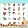46 Pcs Coffee Pattern Scrapbook Journal Stickers With Beautiful Artwork For Creative Decor