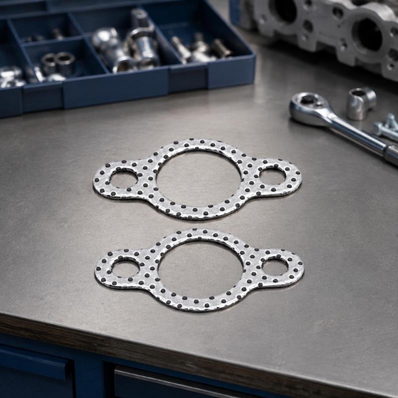 Carbon-Composite Cylinder Head Gasket Kit, Formed Center and Side Openings, Part 24 041 49-S for Engine Sealing Component Replacement