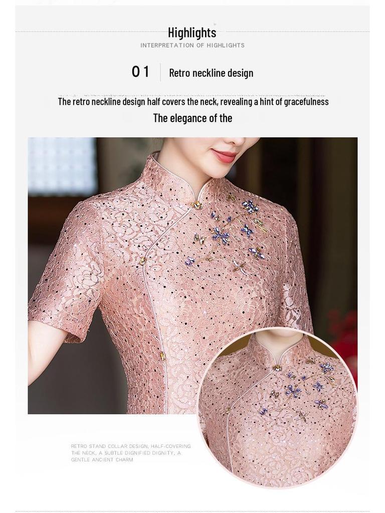 Elegant 2025 Cheongsam for Mother-in-Law - High-End, Versatile Wedding and Daily Wear