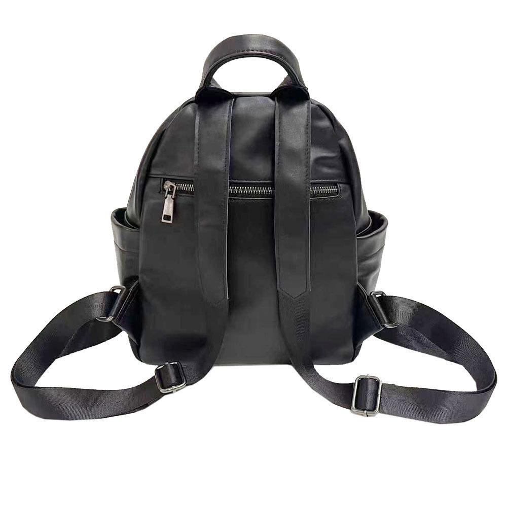 High-End Cowhide Backpack Full Leather Women'S Backpack Fashionable Versatile Soft Black Cowhide Women'S Bag