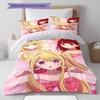 Oshi no Ko Pattern Bedding,Quilt Set Quilt Cover Pillowcase Home Birthday Gift (1 * duvet cover + 2 * pillowcase, without core)