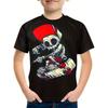 Kids Clothes Boys Tshirt Short Sleeve 3D Skull Print Children Summer Clothes Creative Stylish Streetwear Round Neck Girl Clothes