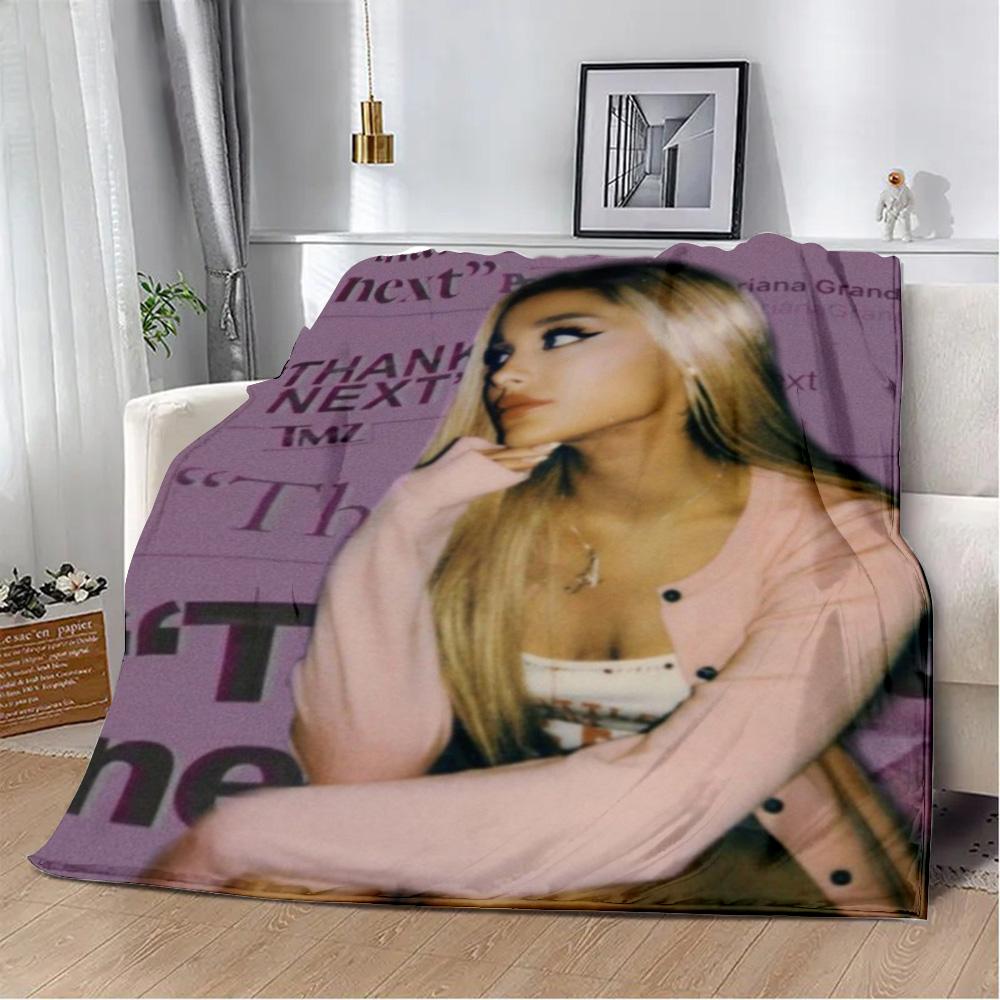 Printed Blanket Picnic Blankets Singer A-Ariana Grande Warm Blanket Soft and Comfortable Blanket Home Travel Birthday Gift