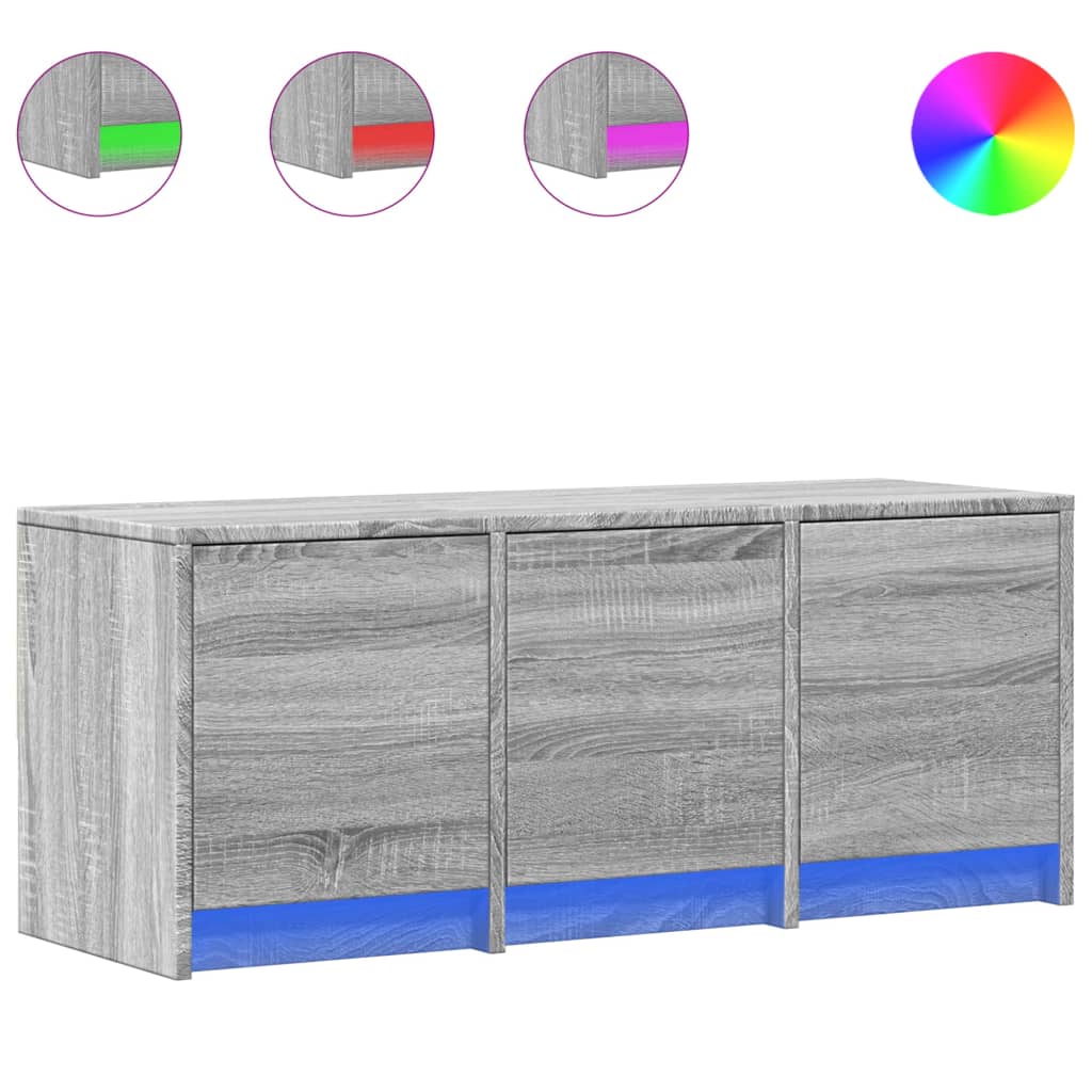 LED TV Cabinet Grey Sonoma 97 x 34 x 40 cm Particleboard