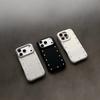 Niche Solid Color Leather Double-row Diamond-encrusted, Suitable for Apple 16promax Mobile Phone Case 17 New Iphone14 Personalized 15pro Women's 13