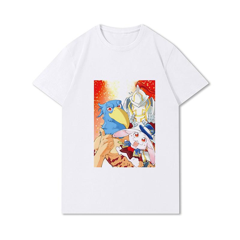 Plus Size Summer T Shirts for Women Anime Shangri La Frontier Printed Casual Short Sleeves Tops 100% Cotton Oversize O Neck Tees