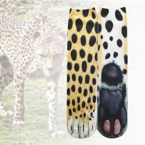 40cm Adult Unisex Warm Double-Side 3D Print Animal Foot Hoof Paw Simulation Sock