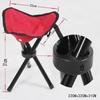 Tragbarer Campingstuhl für draußen, Dreibein-Gartenhocker, Picknick-Strandstuhl, Angelstuhl, Reisesessel, Faltbarer Dreibein-Hocker