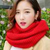 Women's Korean Style Solid Color Knit Wool Pullover Scarf - Autumn/Winter 2025