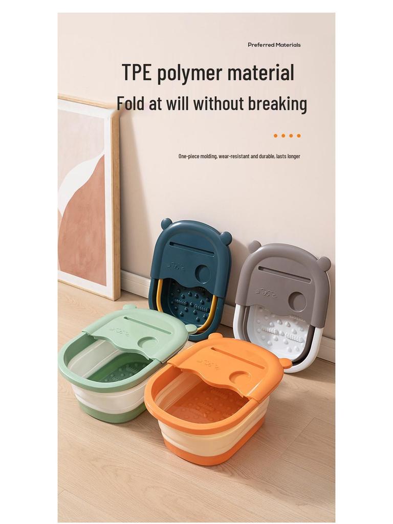 Zusammenklappbares Fußbadbecken mit Massage-Design und tiefem, platzsparendem Eimer zum Einweichen