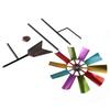 Wind Spinner Windmill Yard Garden Decoration Ornament Outdoor Parts Patio Stake Wind Sculpture Balcony Metal Creative