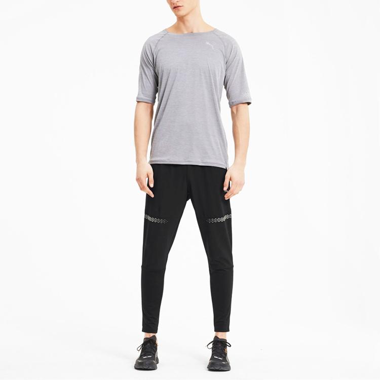 Puma Runner ID Tapered Sports Joggers Men Bottoms Black 519384-01