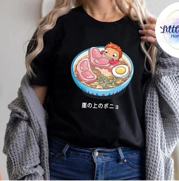 Ponyo Shirt, Studio Ghibli Shirt, Miyazaki World Shirt M