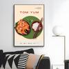 1PC Japanese Style Thai Noodle Abstract Food Poster Self-adhesive Art Waterproof Paper Sticker Coffee House Bar Room Wall Decor