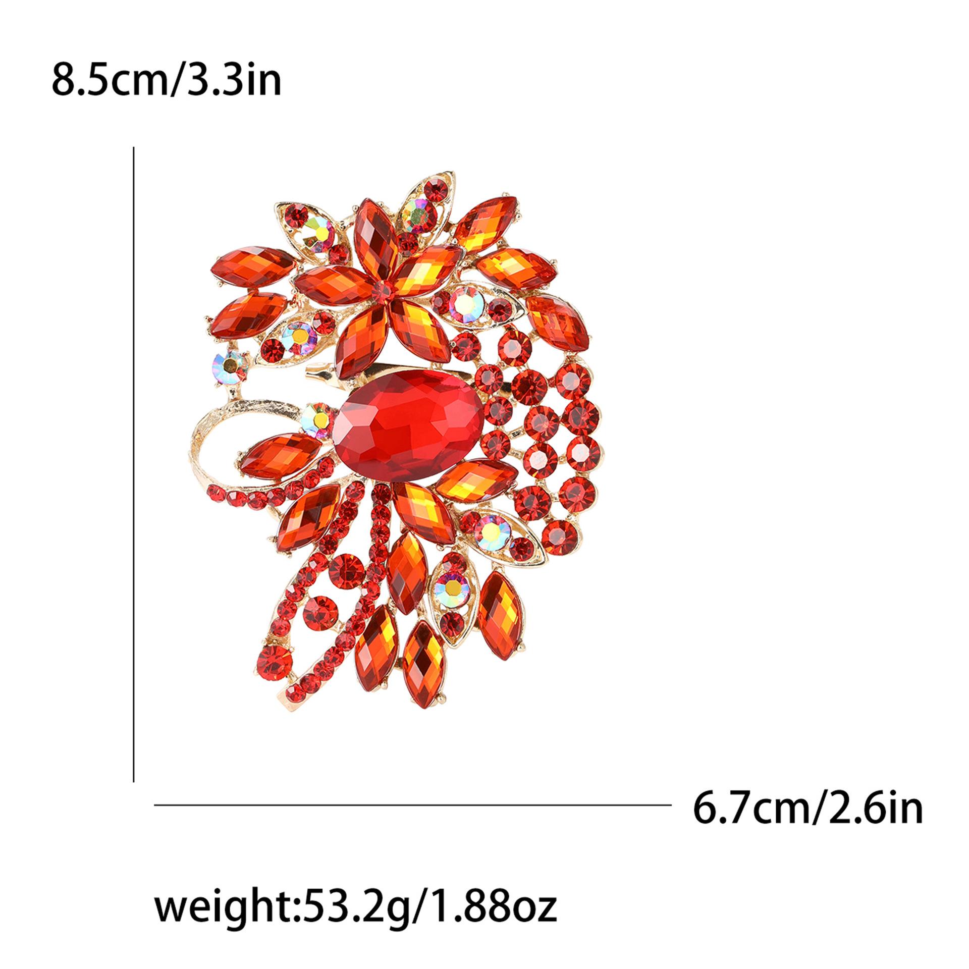

Африканская высококачественная сплавная полная бриллиантовая большая стеклянная брошь модная и универсальная женская одежда корсаж ювелирные изделия булавка