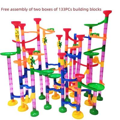 Ensemble de Jouets Labyrinthe à Billes et Blocs de Construction pour la Petite Enfance
