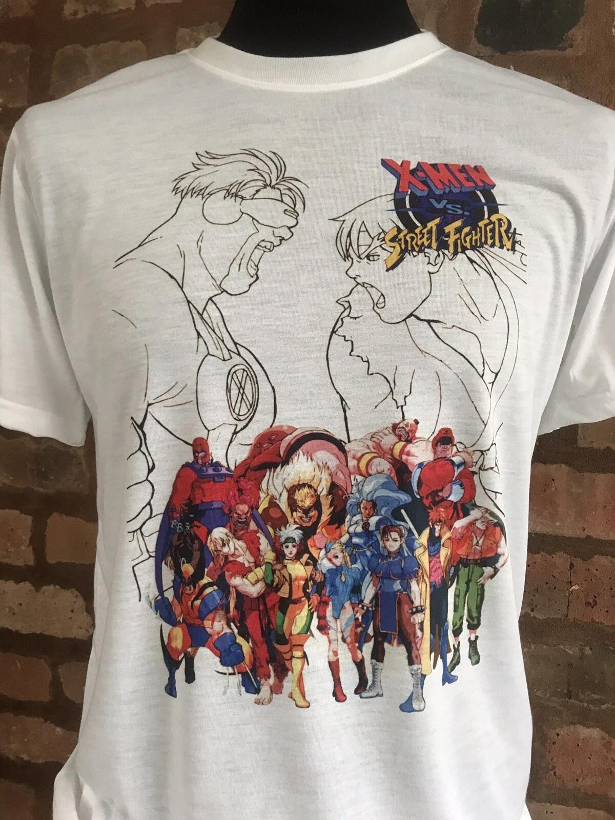 X-Men Vs Street Fighter t-shirt - Mens & Women sizes S-XXL - Retro Game Gambit S