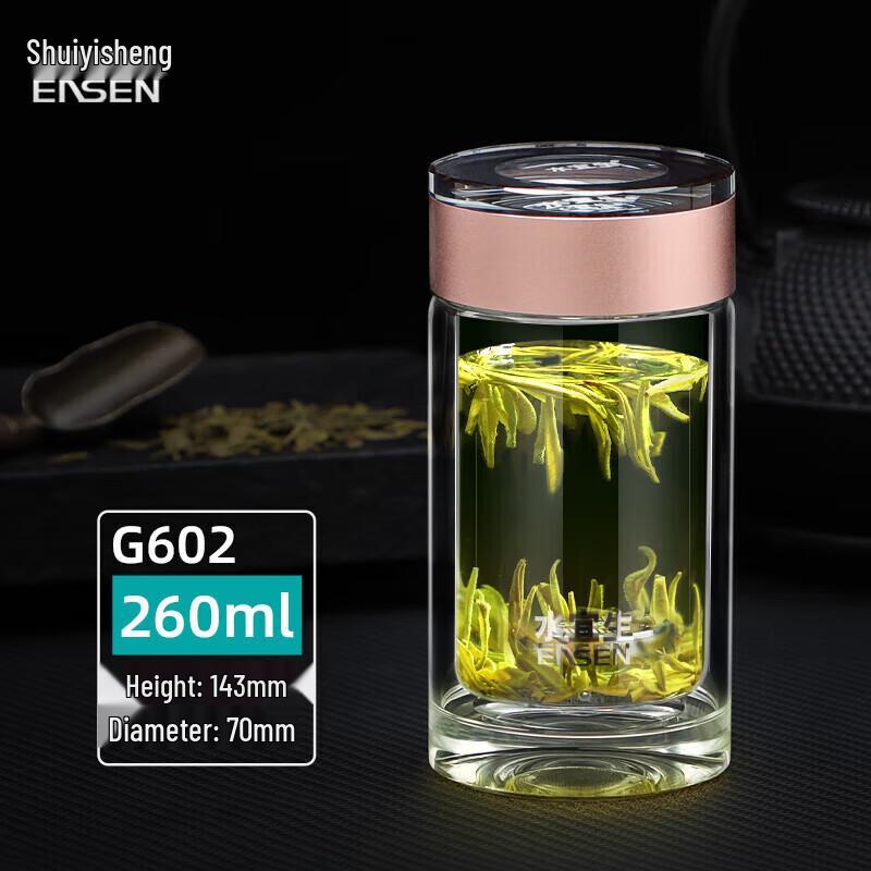 Shui Yi Sheng Double-Layer Glass Tea Infuser Cup