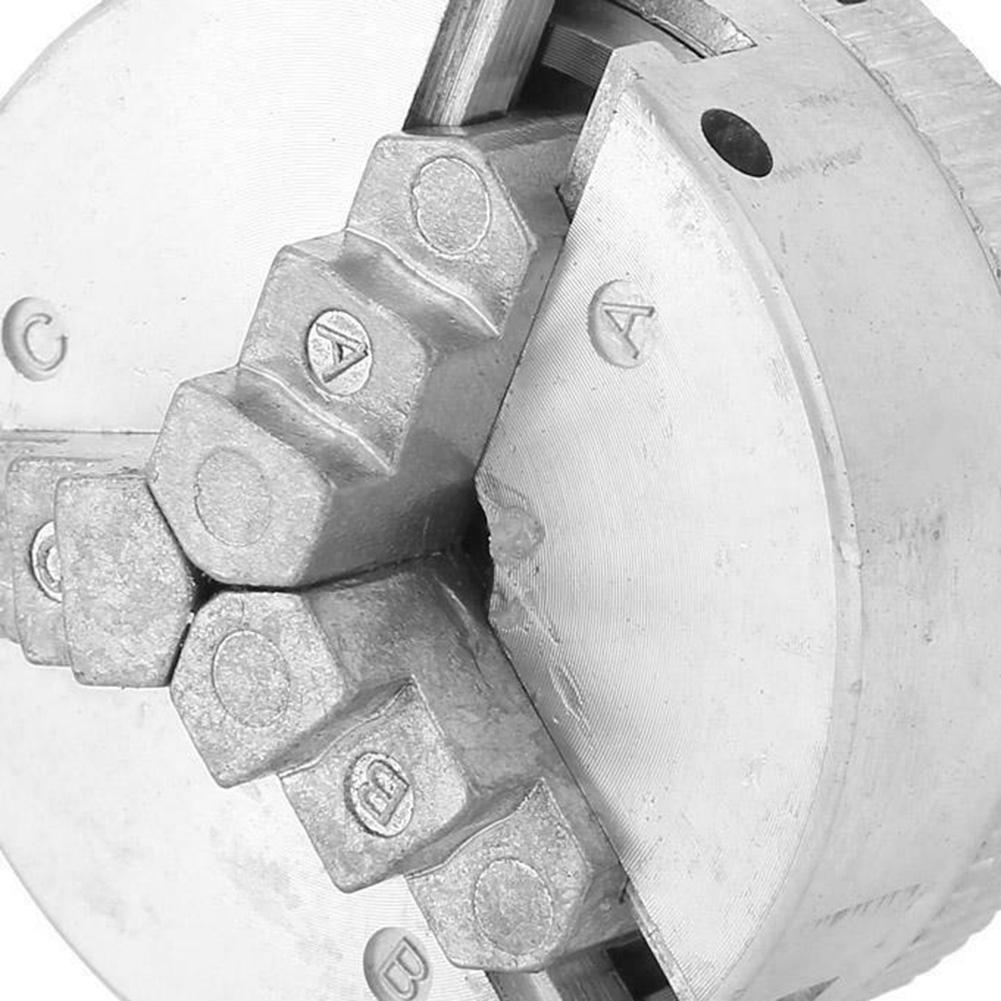 Jaw Manual Chuck Independent Turning Machine Accessories 3 Manual Lathe Chuck High Carbon Steel Self-Centering Mini Drill