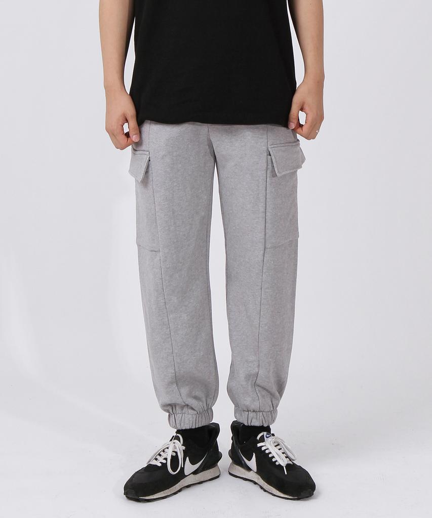 Deoseutoli Sweat Cargo Jogger Pants (Grey)