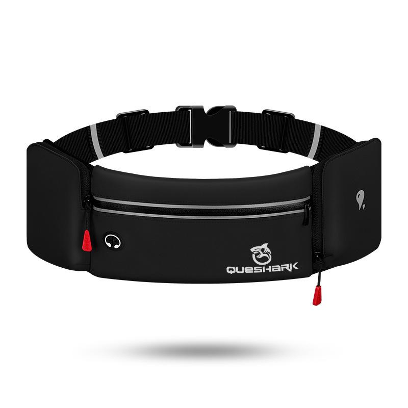 Queshark Nastavitelný bederní pás f běžecká taška s držákem na láhev na vodu cyklistika kempování turistika posilovna pouzdro na telefon sportovní taška