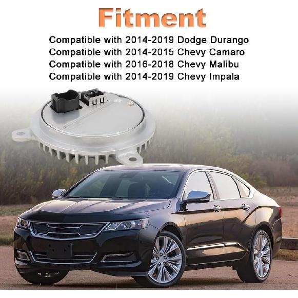 

Xenon HID Headlight Ballast Replacement for 68224607AB Compatible with Dodge Durango Chevy Impala 2014-2019 Chevy Camaro 2014-2015 Chevy Malibu