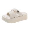 Luxury High-heeled Thick Sole Slippers Summer Fashion Lightweight Rome Shoes Platform Sandals Chic Pantuflas Beach Pu Chinelos