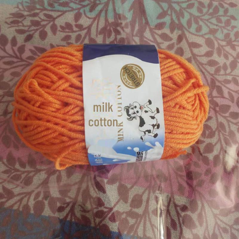 Milk Cotton Yarn Set for DIY Projects: Scarf, Crochet Slippers, Hand-Woven Bags