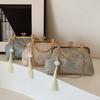 Umhängetasche im chinesischen Stil mit Stickerei Elegante Handtasche Retro Kleine quadratische Tasche Hochzeitsparty Luxus Designer Damen Abendclutch
