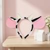 Hair-Pressing Animal Ears Hair Hoop Polyester Dairy Cow Hairband  Halloween Carnival