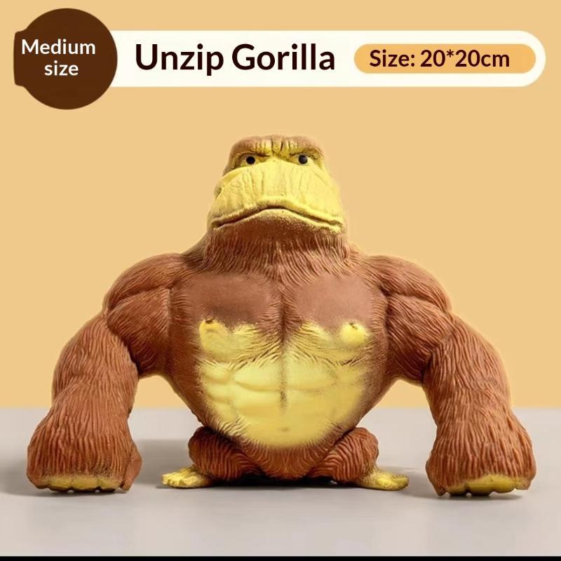 Stretchy Gorilla Squeeze Fidget Toy Fast Rebound Washable Soft Stress Relief Toy for Kids Adults Long Car Trips