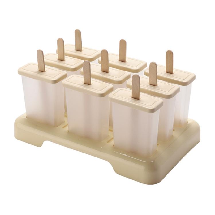 

Durable DIY Popsicles Tray Holders Juice Bar for Frozen BPA Free Reusable for Kids Easy Release Safe Durable Convenient бежевый