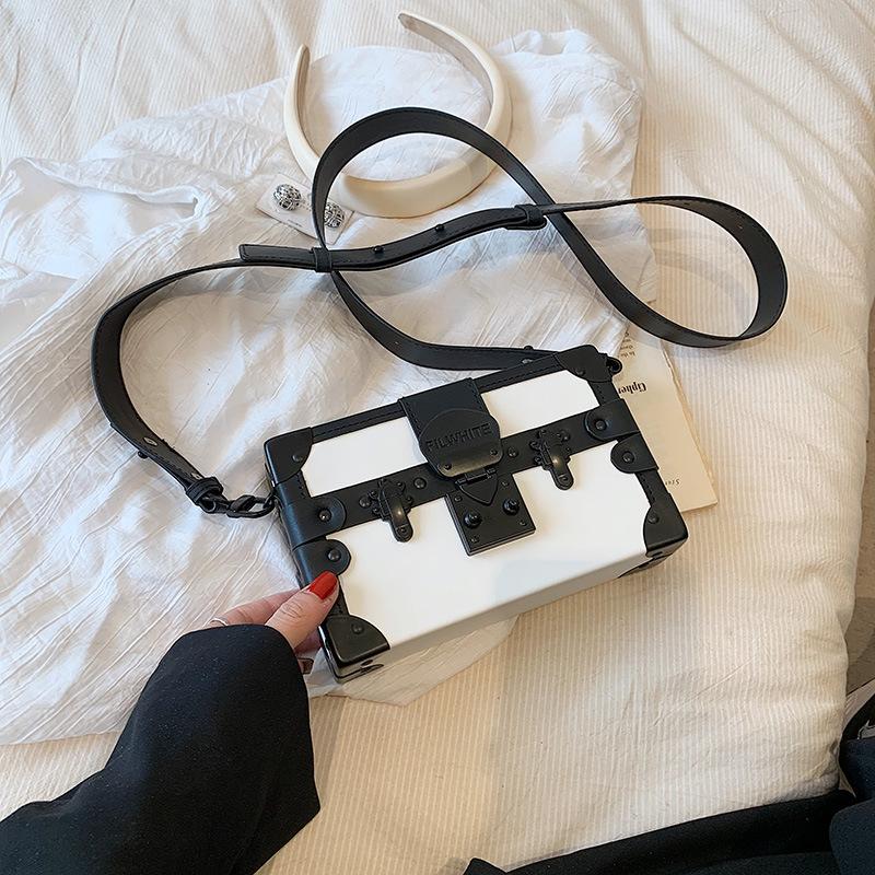 Box Bag Small Square Bag Women's Spring and Summer New Trendy Retro Small Box One Shoulder Messenger Bag Men's Mini Bag