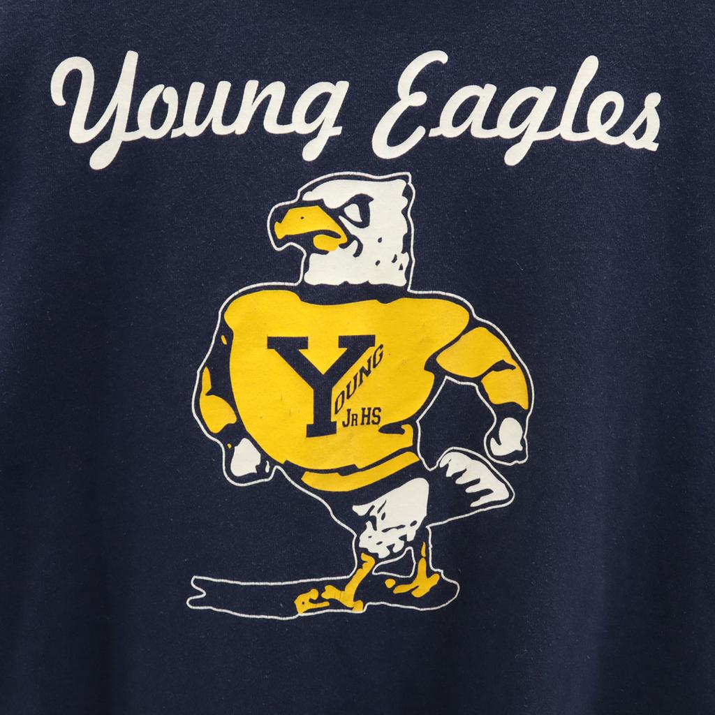 JERZEES Young Eagles Short Sleeve T-shirt S Navy Men's Used