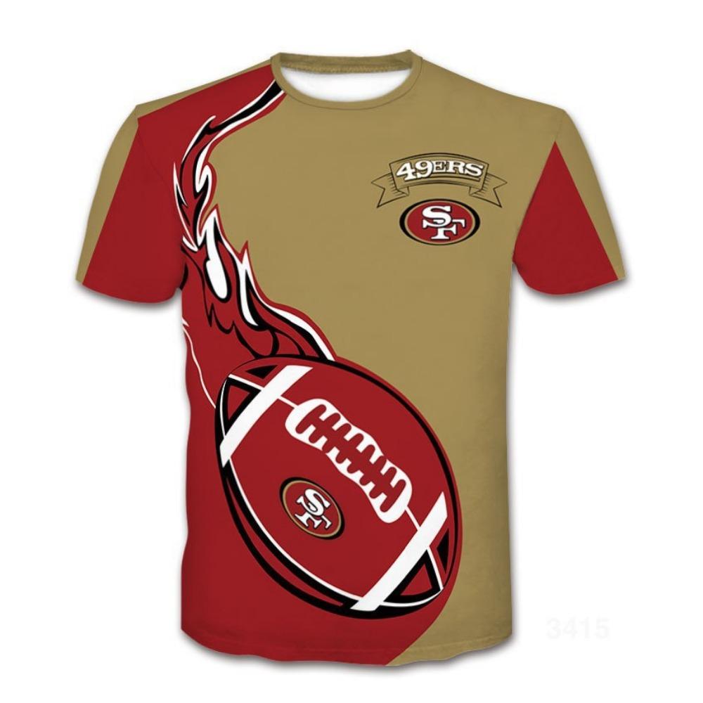 Ragbyové 3D tištěné denní ležérní sportovní pánské tričko s kulatým výstřihem a krátkým rukávem