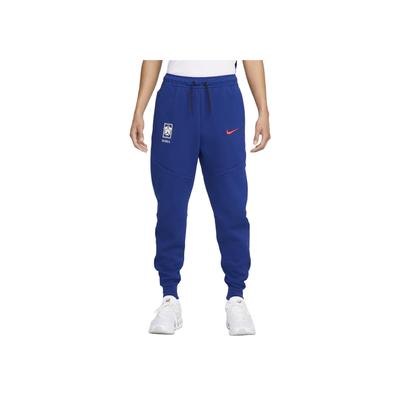 Logo Print Drawstring Cuffed Casual Pants Men Bottoms Blue FJ7208-418