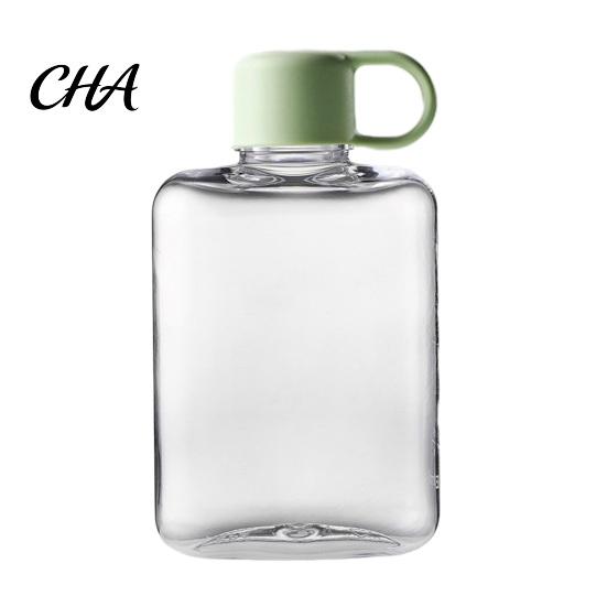 Gym Workout Water Bottle Portable Tritan Flat Bottle, Lightweight Slim Design, Large Hydration Container Capacity Leakproof Kettle, for Outdoor Hiking