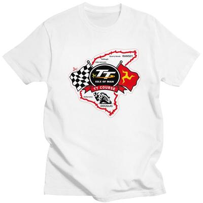 Custom Isle Of Man Tt Racing Tshirts for Men Short Sleeve Leisure T Shirt Motorcycle Sports Tshirts Loose Fit Pure Cotton Tee